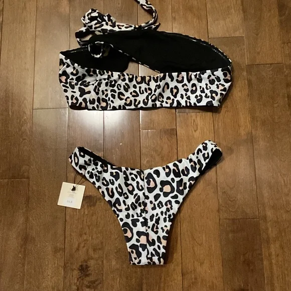 DEA ROSE. Chic Leopard Print Bikini Set - Picture 2 of 3